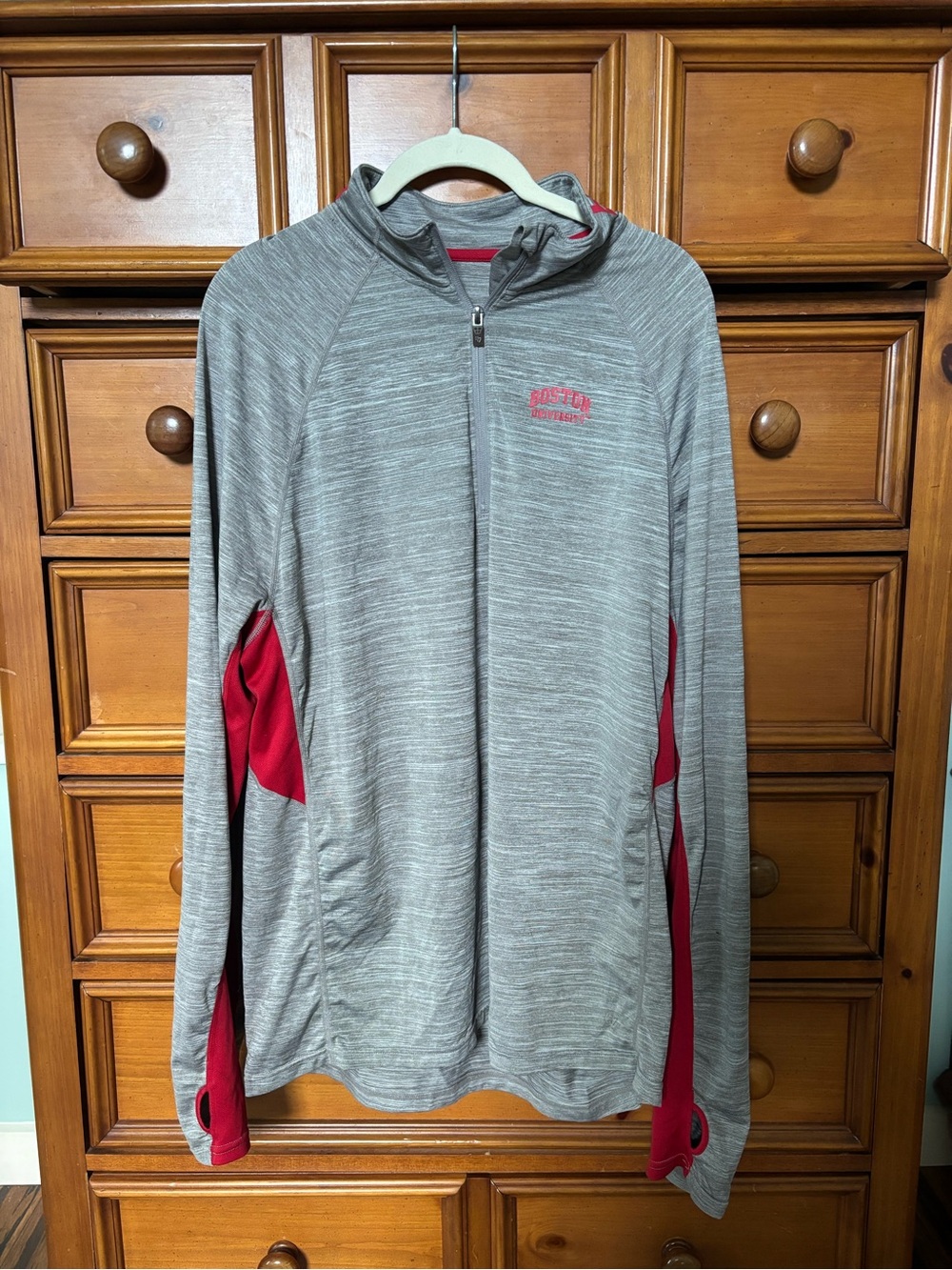 Boston University 1/4 zip lightweight runner